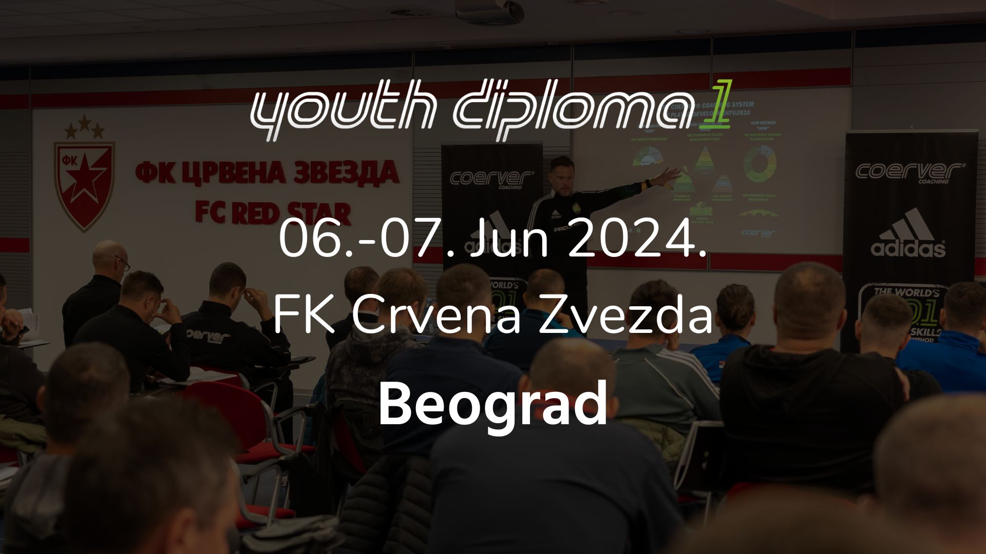 Coerver® Coaching Youth Diploma 1 – Nivo 2 – Beograd